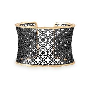 NWOT Kendra Scott Candice Gold & Gunmetal Mix Filigree Cuff Bracelet